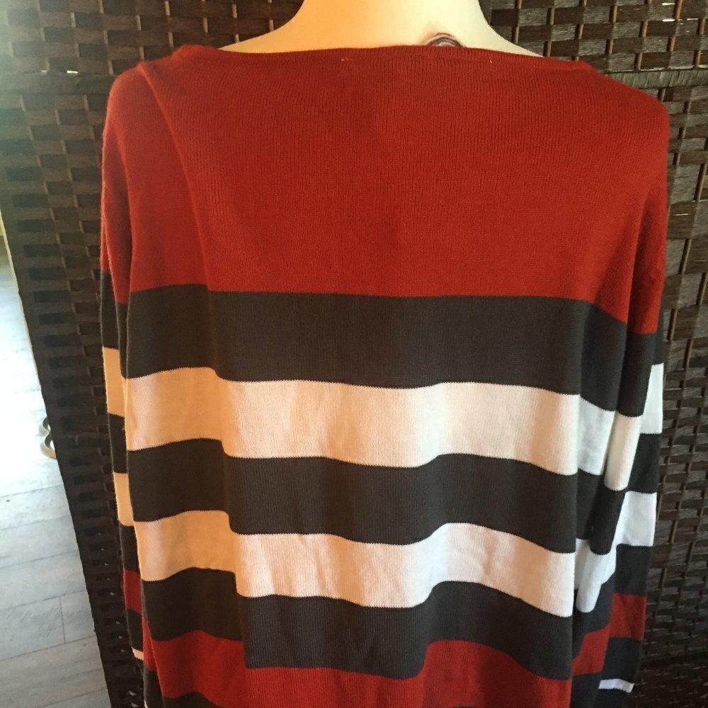 2X Sweater by Westbound Cream Gray Rust NWT - Picture 5 of 9